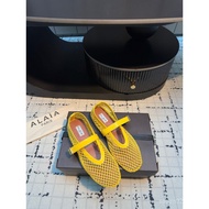 ALAIA 2025 Summer New Style Round Toe Hollow Flat Ballet Shoes