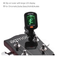AROMA AT-01A Guitar Tuner Rotatable Clip-on Tuner LCD Display for Chromatic Acoustic Guitar Bass Ukulele Guitar Accessor