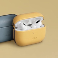 預購 AirPods Pro 2 Lyden Ds皮革保護套(附掛繩)-金絲雀黃/石灰