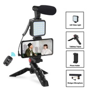 VLOGGING KIT-01LM video recording device with tripod microphone fill light bluetooth mobile phone clip for mobile phones