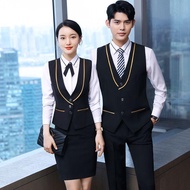7592 People Hobby Collection🎈Men Women Same Style Professional Vest Shirt Suit Hotel KTV Cash Regist