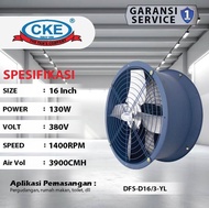 Exhaust Fan 16" 380V Kipas Angin Aksial Blower Axial Industri Fan