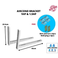 AIRCOND OUTDOOR BRACKET 1.0HP 1.5HP 2.0HP 2.5HP (FREE BOLT NUT WASHER WALL PLUG) BRACKET AIRCOND OUTDOOR 1HP 2HP
