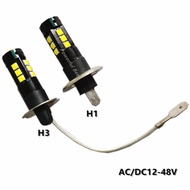 Đèn Pha Trước Siêu Sáng Màu Xanh Vàng 30W H1 H3 3030SMD LED Cho Xe Tải Và Xe Buýt Đèn Sương Mù 12-48