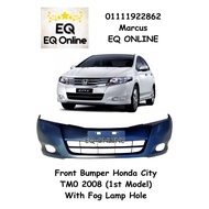 Honda City TMO 2008 Front Bumper (With Fog Lamp Hole) PP Plastic Malaysia (BUMPER DEPAN) 2009 2010 2011