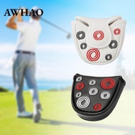 [AWHAO] Mallet Putter Cover Golf Club Head Cover Half Round Golfer Gift for Women Men for Golf Acces