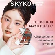 SKYKO 3-IN-1 4-colour Blush Palette Waterproof  Highly Pigmented and Easy to Smudge 67g