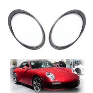 For Porsche 997 911 GT3-RS Carrera 2004-2012 Pair Car Headlight Lens Cover Shell