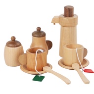Wooden Children Montessori Toy Teapot Teacup Simulation Kitchen Utensil Kid Education Pretend Play T