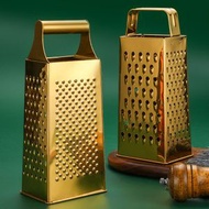 多功能不鏽鋼金色四面刨絲器家用蔬果薑磨切片刨絲器奶酪芝士刨