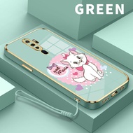 Soft Case OPPO A9 2020 A8 A83 A91 A92 A93 A94 A95 A96 5G A98 A9x Imut Marie Silicone 6D Golden Chrom