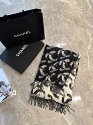 Chanel CC Logo Cashmere Scarf全新正品羊絨圍巾