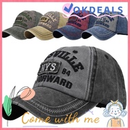 OKDEALS Letter Embroidery Baseball Caps, Outdoor Sports Hip Hop Distressed Faded Hats, Adjustable Su
