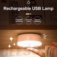 GEESO LED Portable PushLamp Night Light USB Rechargeable Stick-on Push Light Wireless Back Magnetic 