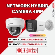 HIKVISION CCTV (World No. 1) IP 4MP Smart Hybrid Network Camera DS-2CD1043G2-LIU/DS-2CD1143G2-LIU