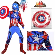 Captain America Costume for Kids Superhero Costume Halloween Party Costume