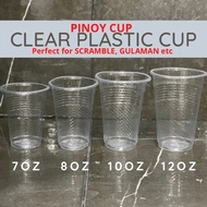 50pcs Plastic Cup Clear Pinoy Cup 7oz 8oz 10oz 12oz 16oz