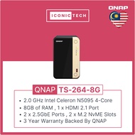 no call @WhatsAppOnly019-3710-000 Without Hard Disk 0TB ~ 44TB QNAP TS-264-8G 2-Bay NAS Enclosure or