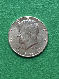 新淨1964甘迺迪半美元銀幣，只有1964才有90%純銀，係最多人搵嘅一年，價錢與銀價相差不遠/Nice condition 1964 Kennedy Half US$Dollar, 90% of s