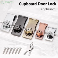 MAYWI Keyed Hasp Lock Buckle Zinc Alloy Cupboard Punch-free Cabinet