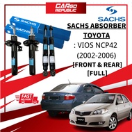 Sachs Toyota Vios NCP42 (2002-2007)  Absorber Full Set / Front Set (Depan) / Rear Set (Belakang) Imp