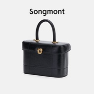 Songmont Medium Chocolate Series Box Bag Songmont Lock Designer Portable Bucket Bag