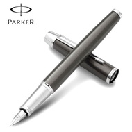 Parker IM Gray Chrome Trim Fountain Pen Fine with Gift Box