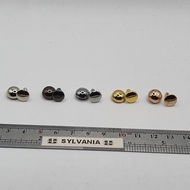 CJ 10*10 (BB) @1000 SET, Mushroom Tick Zinc Plate Size 10x10 Reversible Coating Barrel, Per 1000