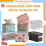 Folding Basket Storage Box Organizer Canvas 20cm x 16cm x 14cm Multifunctional Storage Box for Acces