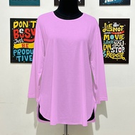 GET FASHION - Kaos oversize lengan 7/8 / Kaos wanita jumbo / Kaos oversize slit BLUS KAOS POLOS