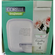 corelle snapware 4pcs country rose 825ml 325ml