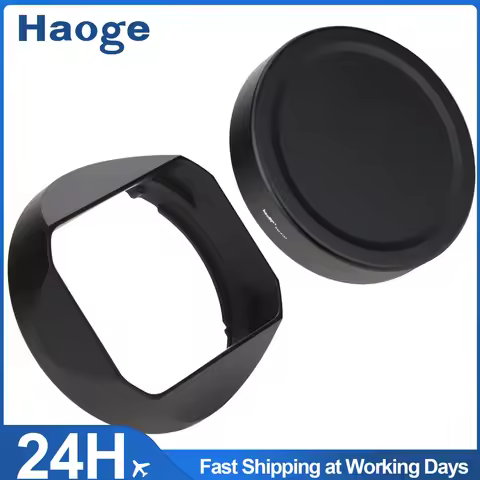 Haoge LH-X18F Lens Hood Metal Square Bayonet for Fujifilm XF 18mm F1.4 R LM WR Lens With Metal Front