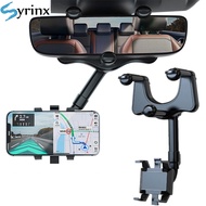 360 ° Cermin Kereta Teleskopik Pemegang Telefon Pintar Gunung Sokongan Telefon Bimbit Berdiri Kereta