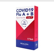 [Expiry: 2027] Healgen Covid-19 Flu A+B test kit [5 sets/box]