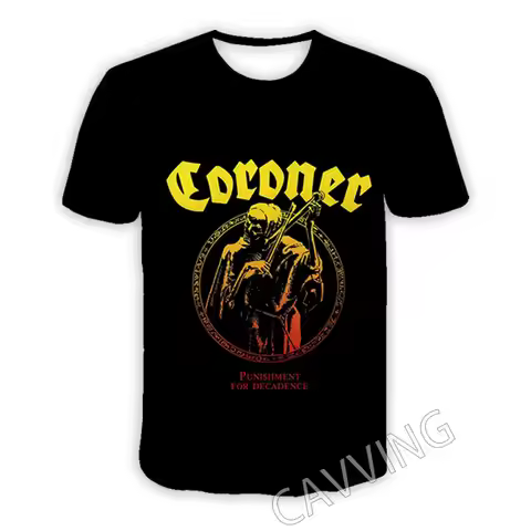 CAVVING 3D Printed Coroner Band Casual T-shirts Hip Hop Tee Shirts Harajuku Styles Tops Clothing for