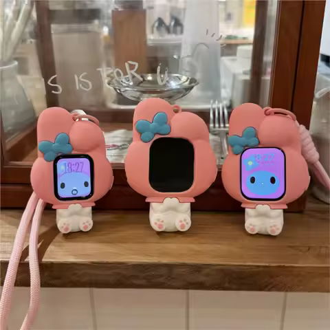 3D Kawaii My Melody Lanyard Case Case For Apple Watch Sport 1/2/3/4/5/6/7/8/9st Gen S10 S11 Ultra SE