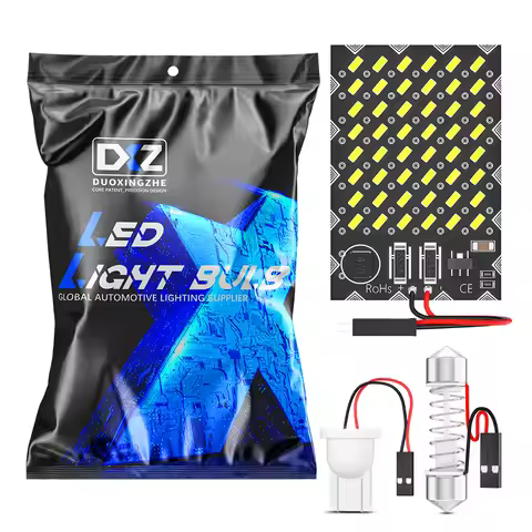 DXZ 1Pcs W5W T10 LED Bulbs Canbus 48SMD 12V 24V WY5W C5W C10W Festoon Car Interior Map Dome Reading 