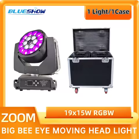0 Duty Beam Zoom Big Bee Eye Moving Head 19x15w LED Beam Light DMX b eye Stage Beam Lights Bee Eye W