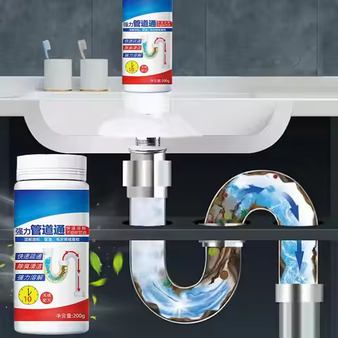 Drain Clog Remover Powerful Household Drain Clog Remover Safe Drain Opener Powder Toilet Clog Remove