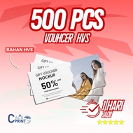 500 PCS Voucher Printing, 500 pcs Package Ticket Coupon Printing, Custom HVS Voucher Printing