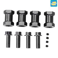 NIUYO 4Pcs/Set Hex Drive Adapter Set, RC Cars Accessories Metal RC Wheel Hex Hub, Durable 12mm Wheel