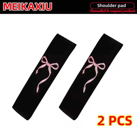 2PCS beautiful, large bow, bling-bling, breathable fabric car seat belts, shoulder guards, seat belt