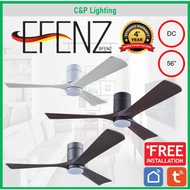 (Free Installation) Efenz Cypress 56" Smart DC 3 Blades Ceiling Fan w/ Samsung Dimmable LED HG563