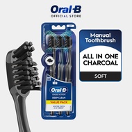 Oral-B Cross Action Ultrathin Charcoal Toothbrush 3 count