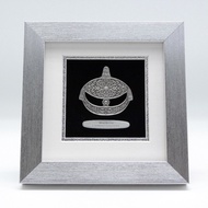 KL Pewter [658] Wau Bulan (6" x 6" inches) | Silver Frame