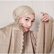 Telekung Travel Light Weight Silk Laser Cut- Umrah Prayer Dress for Muslim| Brilliant