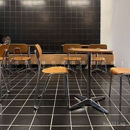 Table Retro Style Western Restaurant Long Table Square Table Commercial Simple Furniture Internet Ce