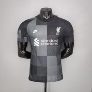 HITAM Football JERSEY PLAYER VERSION LIVERPOOL Black Goalkeeper GK 2021 2022 IMPORT PLAYER ISSUE DRIFITADV