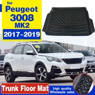 For Peugeot 3008 Ii Mk2 2017 2018 2019 Rear Cargo Liner Boot Mat Tray Mud Waterproof Pad Protector T