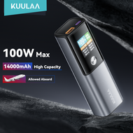 Kuulaa แล็ปท็อป Power Bank 14000mAh USB C 100W Fast Charging with 100W Cable for Free 100W Powerbank